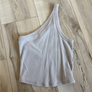 Abercrombie & Fitch One-Shoulder Ribbed Crop Top